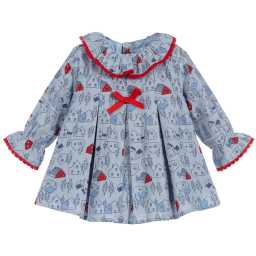 Tutto Piccolo-Комплект из голубого платья и колготок | Childrensalon Outlet
