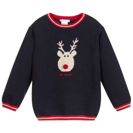 Tutto Piccolo-Blue Festive Sweater | Childrensalon Outlet