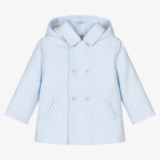 Tutto Piccolo-Blue Hooded Baby Coat | Childrensalon Outlet