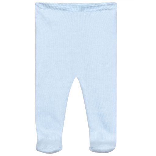 Tutto Piccolo-Blue Knitted Baby Trousers | Childrensalon Outlet