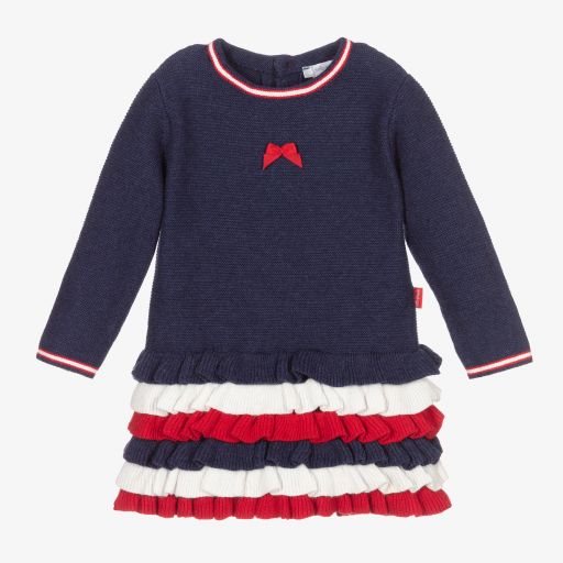 Tutto Piccolo-Blue & Red Baby Dress Set | Childrensalon Outlet