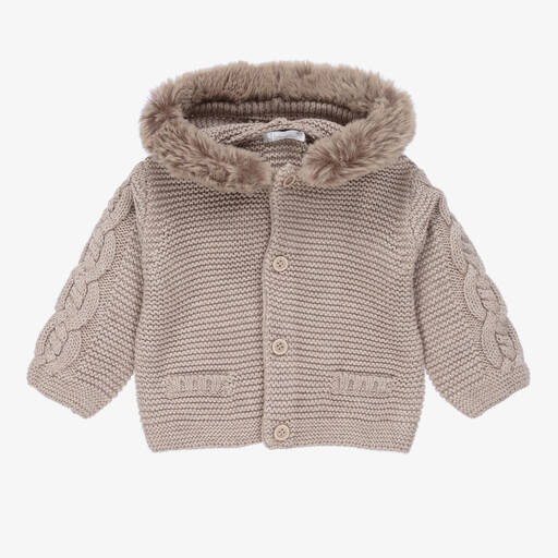 Tutto Piccolo-Boys Beige Knitted Cardigan | Childrensalon Outlet