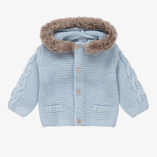 Tutto Piccolo-Boys Blue Knitted Cardigan | Childrensalon Outlet