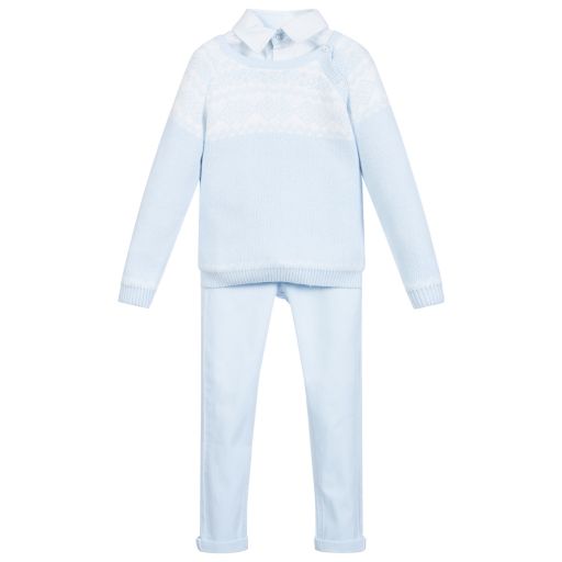 Tutto Piccolo-Blaues Jungenset mit Hose | Childrensalon Outlet