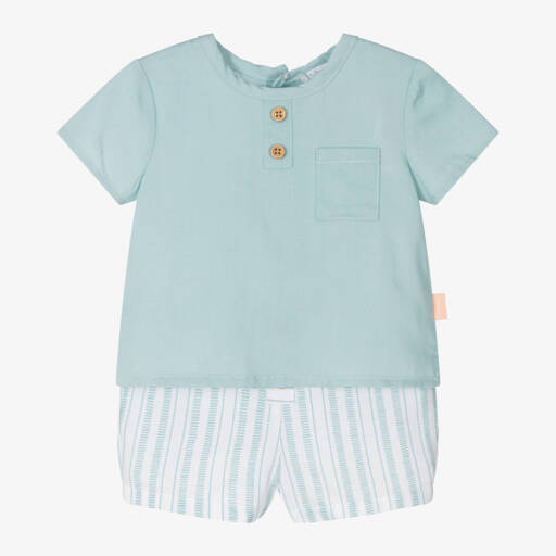 Tutto Piccolo-Классический зеленый комплект шорт для мальчиков | Childrensalon Outlet