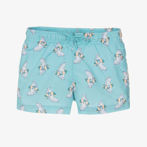Tutto Piccolo-Boys Green Hippo Swim Shorts | Childrensalon Outlet
