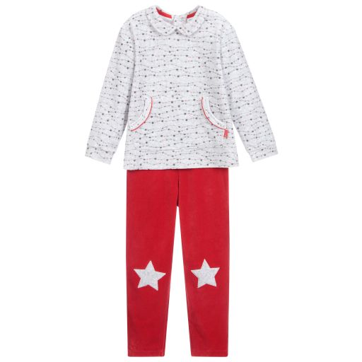Tutto Piccolo-Boys Grey & Red Trouser Set | Childrensalon Outlet