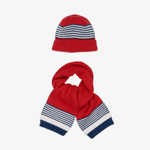 Tutto Piccolo-Яркий красный вязаный комплект для мальчиков | Childrensalon Outlet