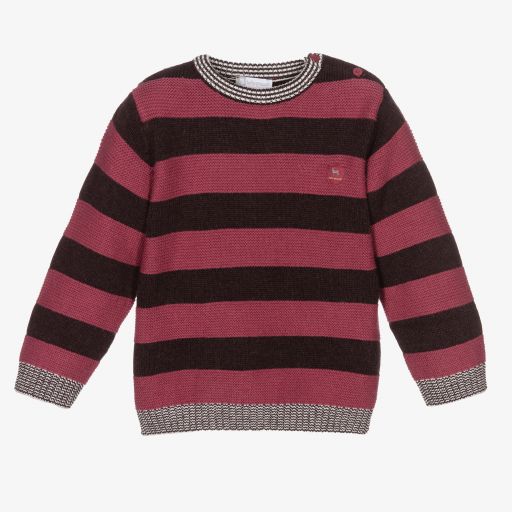 Tutto Piccolo-Boys Striped Cotton Sweater | Childrensalon Outlet