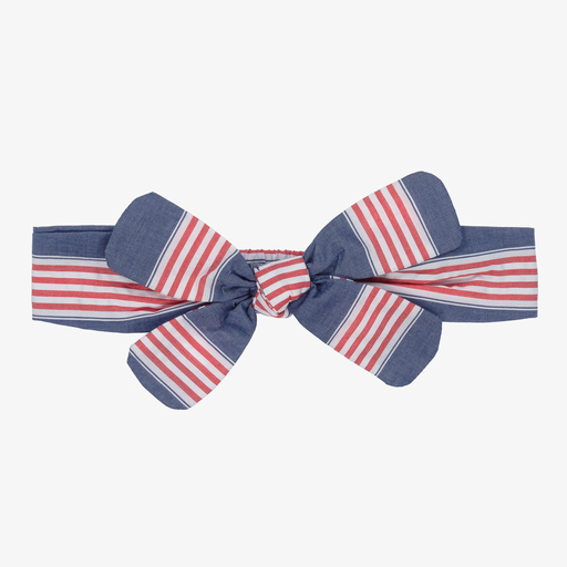 Tutto Piccolo-Girls Blue Cotton Headband | Childrensalon Outlet
