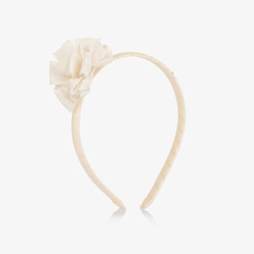 Tutto Piccolo-Girls Elegant Ivory Floral Headband | Childrensalon Outlet
