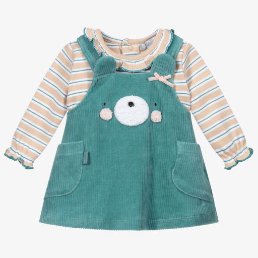 Tutto Piccolo-Girls Pinafore Dress Set | Childrensalon Outlet