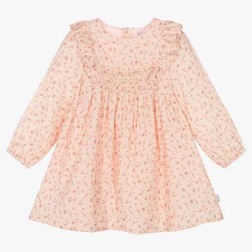 Tutto Piccolo-Girls Pink Cotton Dress Set | Childrensalon Outlet