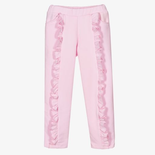 Tutto Piccolo-Girls Pink Cotton Trousers | Childrensalon Outlet