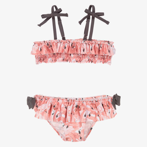 Tutto Piccolo-Girls Pink Flamingo Bikini | Childrensalon Outlet