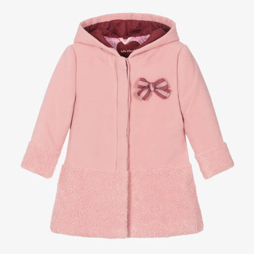 Tutto Piccolo-Розовое пальто с капюшоном | Childrensalon Outlet