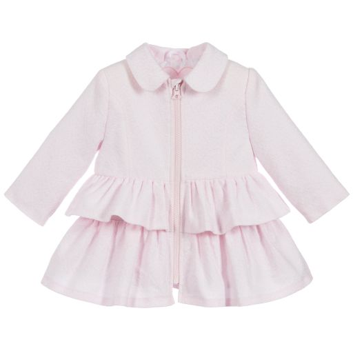 Tutto Piccolo-Girls Pink Ruffle Coat | Childrensalon Outlet