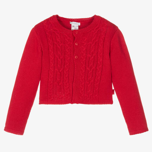 Tutto Piccolo-Rote Strickjacke für Mädchen | Childrensalon Outlet