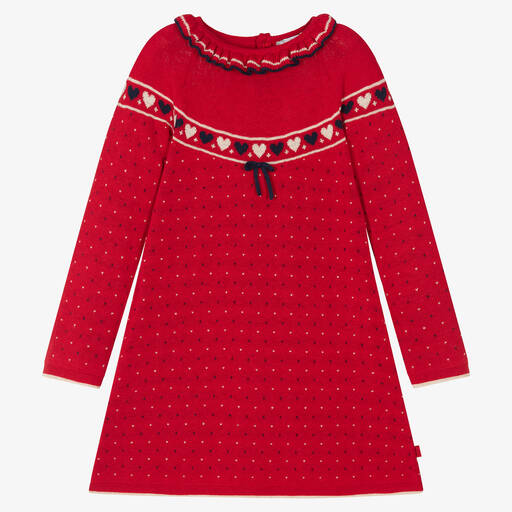 Tutto Piccolo-Красное трикотажное платье и колготки для девочек | Childrensalon Outlet