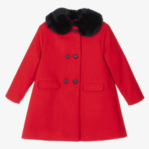 Tutto Piccolo-Girls Red Traditional Coat | Childrensalon Outlet