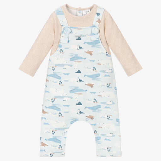 Tutto Piccolo-Grey Arctic Animal Baby Romper | Childrensalon Outlet