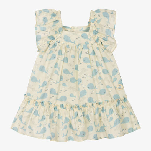 Tutto Piccolo-Little Girls Sunshine Whale Dress | Childrensalon Outlet