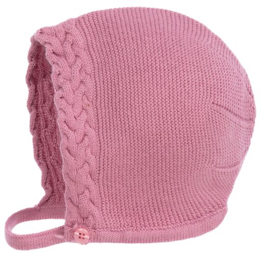 Tutto Piccolo-Pink Knitted Bonnet | Childrensalon Outlet