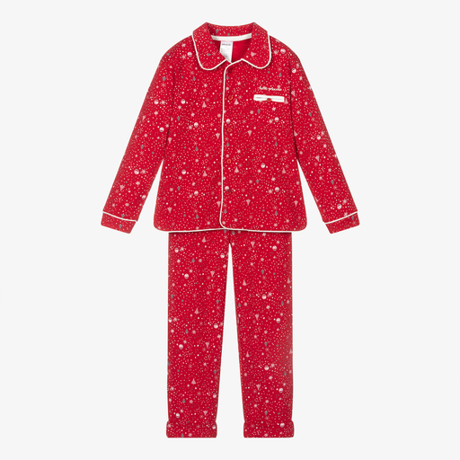 Tutto Piccolo-Red Festive Cotton Pyjamas | Childrensalon Outlet