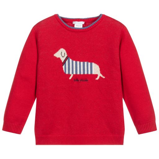 Tutto Piccolo-Red Sausage Dog Sweater | Childrensalon Outlet