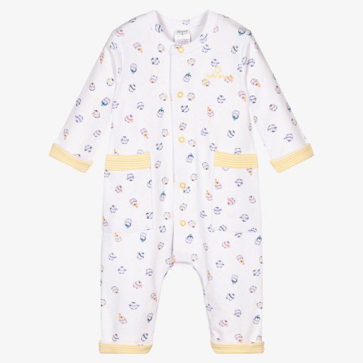 Tutto Piccolo-White Cotton Jersey Romper | Childrensalon Outlet