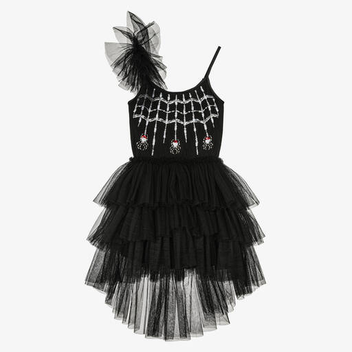 Tutu du Monde-Черное платье с юбкой-пачкой и паутиной | Childrensalon Outlet