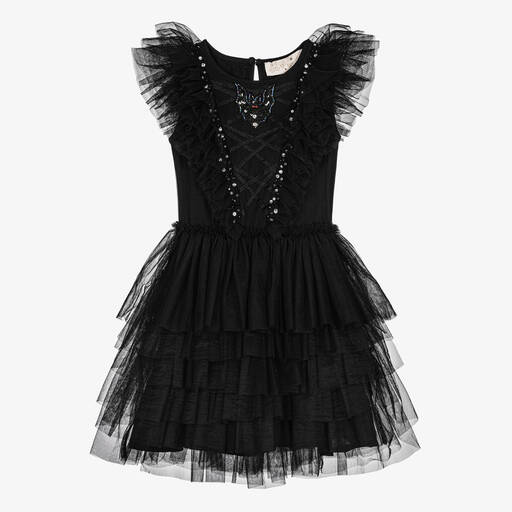 Tutu du Monde-Черное платье из тюля с летучей мышью | Childrensalon Outlet