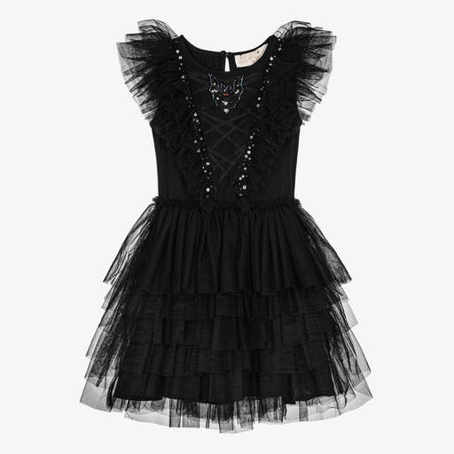 Tutu du Monde-Schwarzes Tüllkleid mit Fledermaus | Childrensalon Outlet