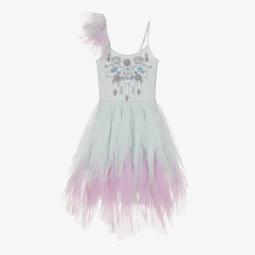 Tutu du Monde-Tüllkleid in Grün und Violett | Childrensalon Outlet
