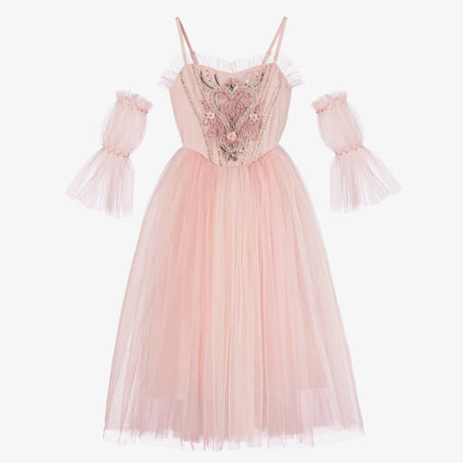 Tutu du Monde-Girls Pale Pink Embellished Dress | Childrensalon Outlet