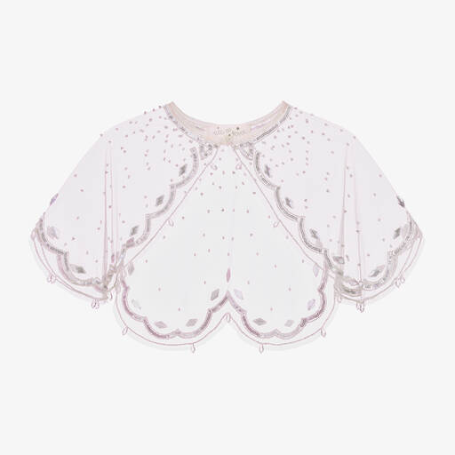 Tutu du Monde-Girls Pale Pink Sequin Tulle Cape | Childrensalon Outlet