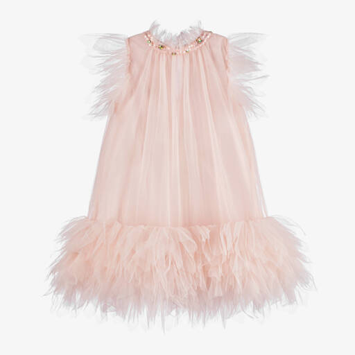 Tutu du Monde-Girls Pale Pink Tulle Dress | Childrensalon Outlet