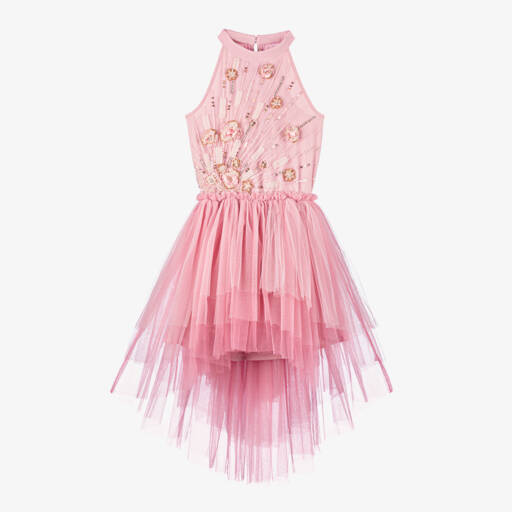 Tutu du Monde-Girls Pink Embellished Tulle Gown | Childrensalon Outlet