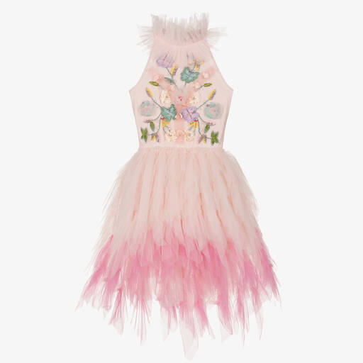 Tutu du Monde-Rosa Tüllkleid mit Stickerei   | Childrensalon Outlet