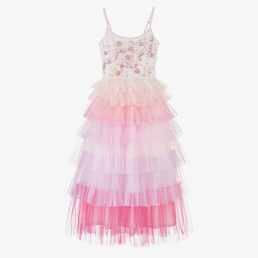 Tutu du Monde-Girls Pink Sequin Tulle Dress | Childrensalon Outlet