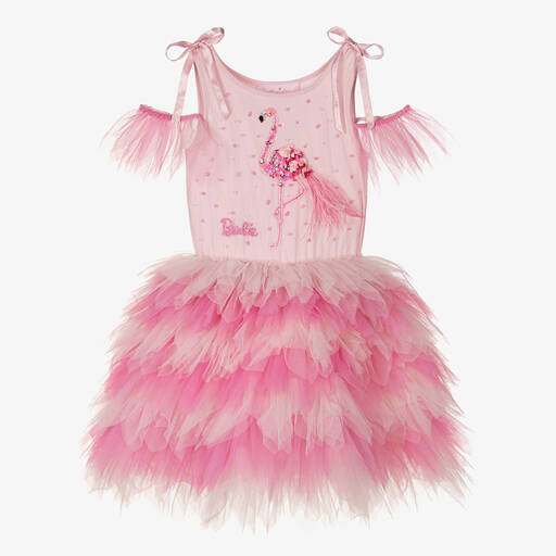 Tutu du Monde-Girls Pink Tulle Flamingo Barbie Dress | Childrensalon Outlet