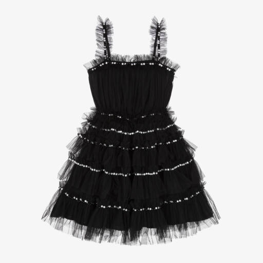 Tutu du Monde-فستان تول بكشكش لون أسود | Childrensalon Outlet