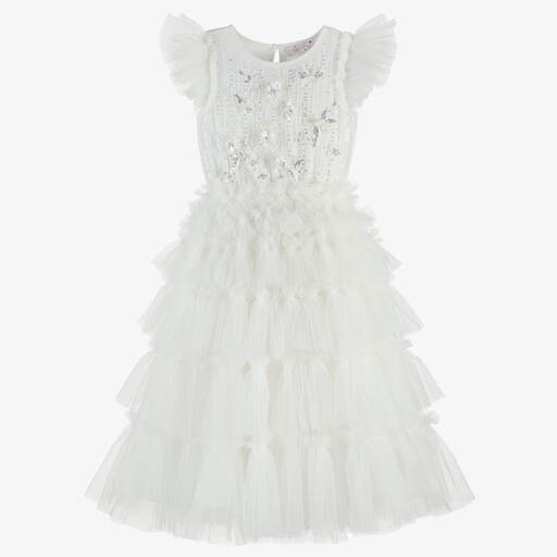 Tutu du Monde-Robe longue blanche en tulle fille | Childrensalon Outlet