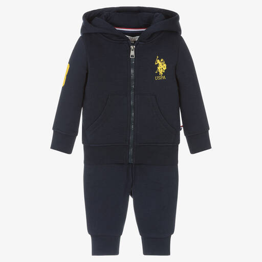 U.S. Polo Assn.-Baby Boys Navy Blue Logo Tracksuit | Childrensalon Outlet