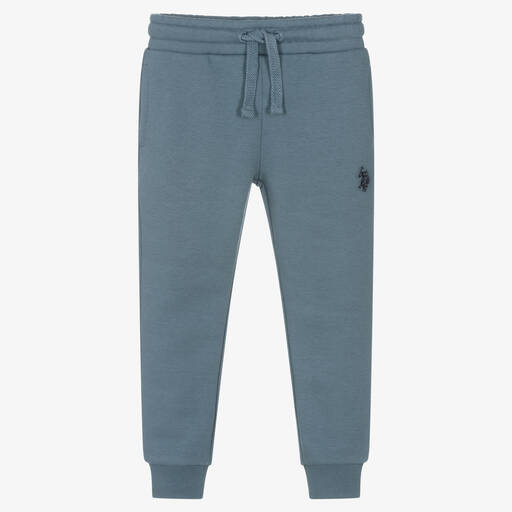 U.S. Polo Assn.-Boys Blue Cotton Logo Joggers | Childrensalon Outlet