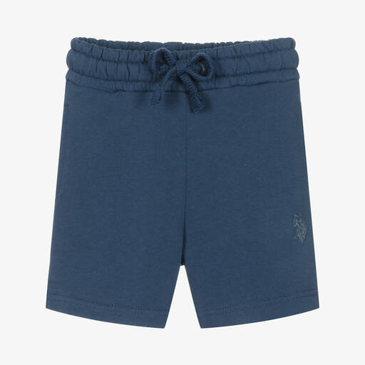 U.S. Polo Assn.-Boys Blue Cotton Shorts | Childrensalon Outlet