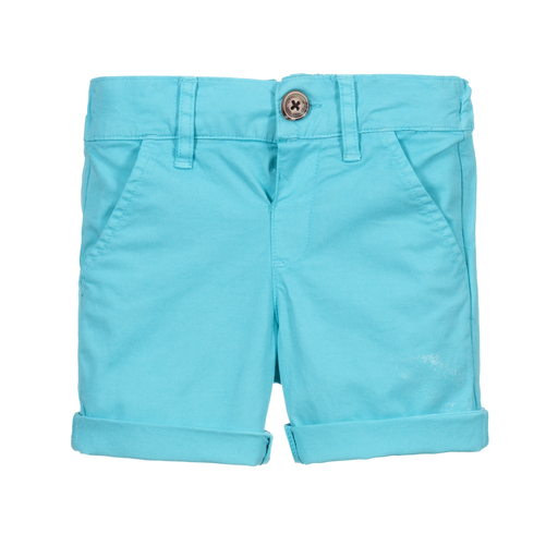 U.S. Polo Assn.-Boys Blue Cotton Twill Shorts | Childrensalon Outlet