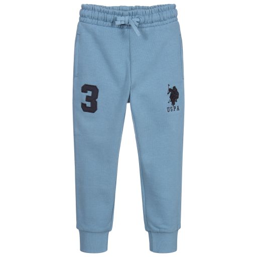 U.S. Polo Assn.-Boys Blue Logo Joggers | Childrensalon Outlet