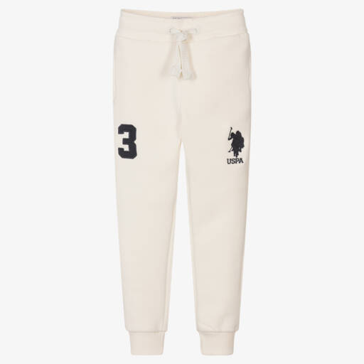  U.S. Polo Assn. Stripe Tape Fleece Joggers White SM : Clothing,  Shoes & Jewelry