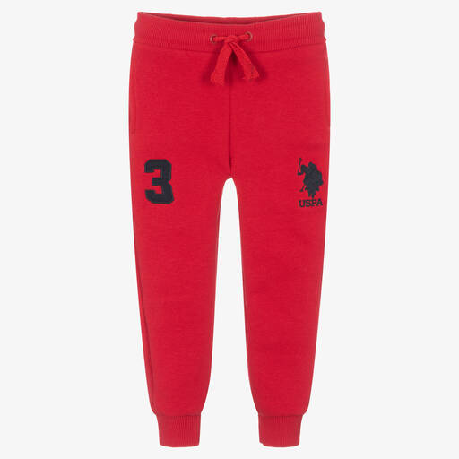 U.S. Polo Assn.-Boys Red Logo Joggers | Childrensalon Outlet